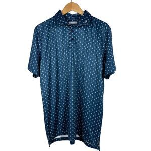 Fore Fathers Golf Shirt Polo Sport Casual Print Short Sleeve Logo Burns McD - M